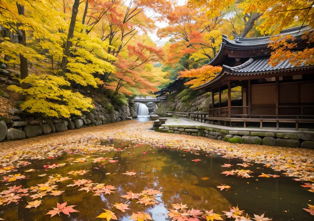 autumn leaves　Kyoto reality image　