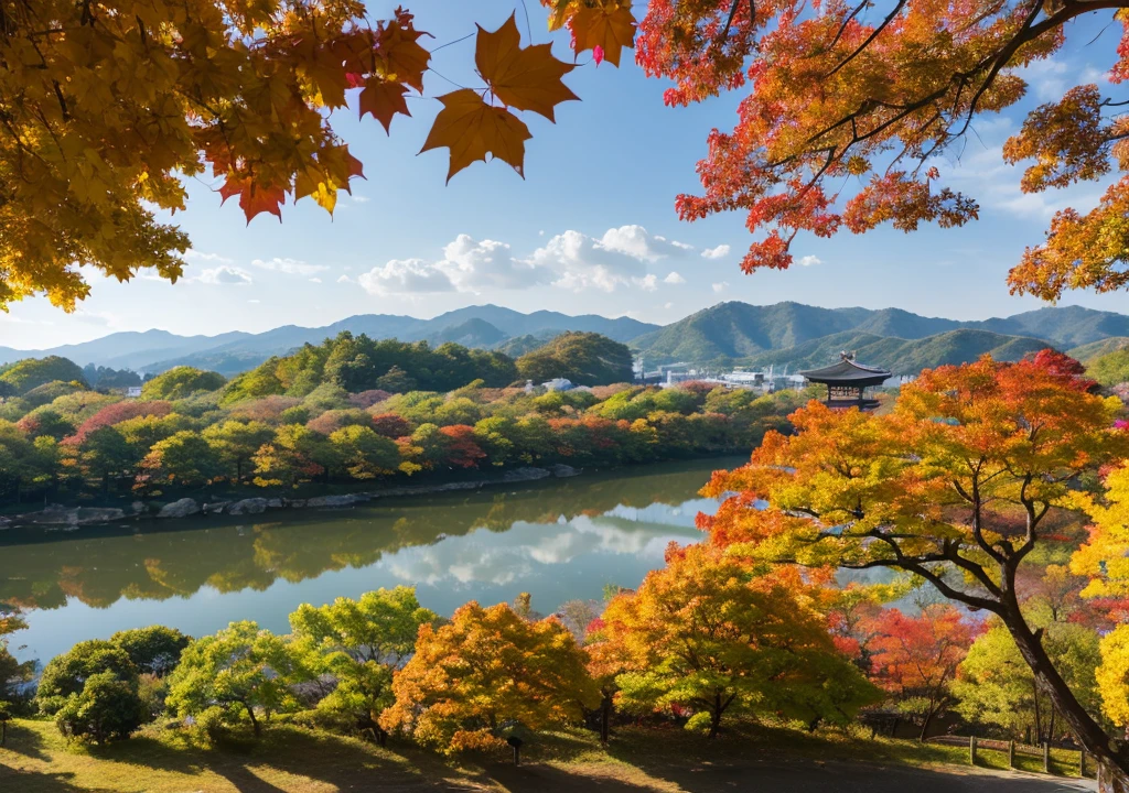 autumn leaves Kyoto reality image