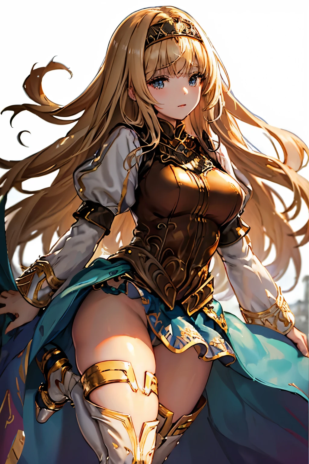 （（（ＳＦＷ、sound、Highest quality、first-clasasterpiece、Normal body、8K、Detailed face、Ultra-precision、Normal hand、Normal finger、５Finger、Highest）））、beautiful girl、Golden blonde;1.4、slender、low length、thin feet、Alisha、Princess、Valkyrie Profile、Fleeting、blush、Dungeons、Steep slope、Slippery slope、Steep slope、seiza、Legs wide、slide、Skirt flipped up、Pure white pants、I can see your pants