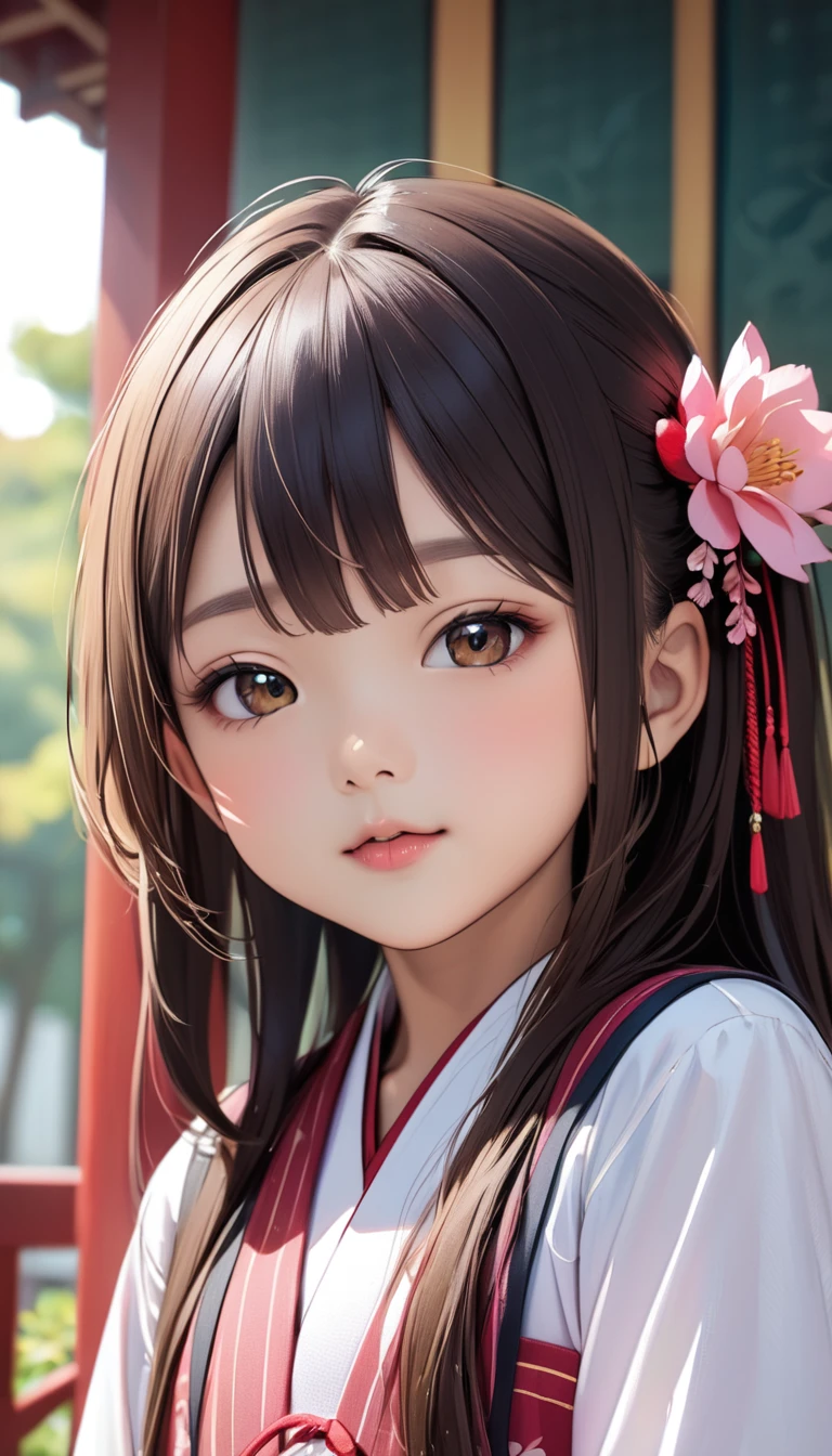 Close-up of Japanese girl's ecstatic climax facEyes wearing silver-white mirrored lens sunglasses、I looked at the world reflected in the lenses of my sunglasses..(Side Pony,Colorful Hair),