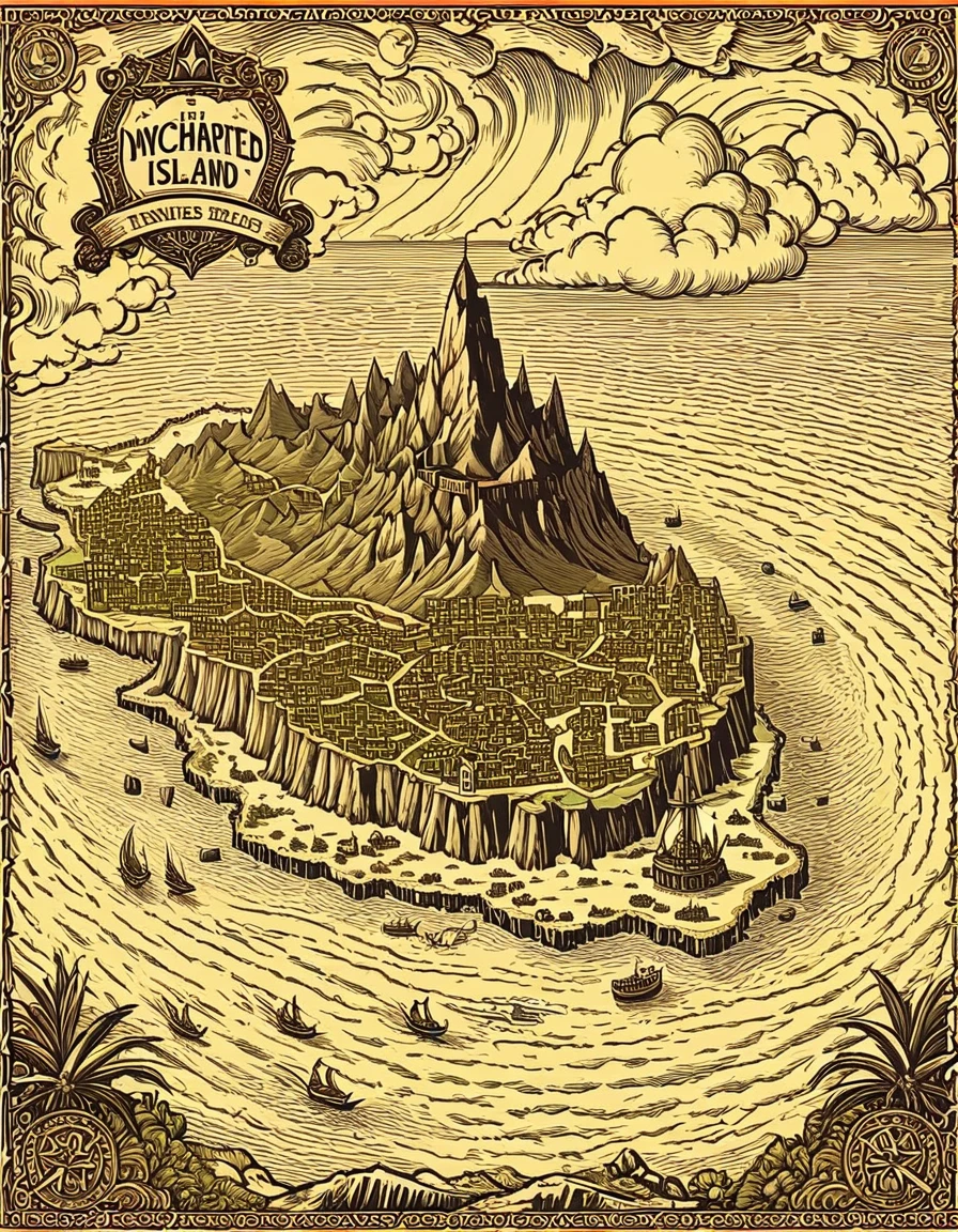 "It is not down on any map; true places never are."
Image Prompt: Illustrate a mysterious, uncharted island or landscape that captures the idea of uncharted territories and the unknown.