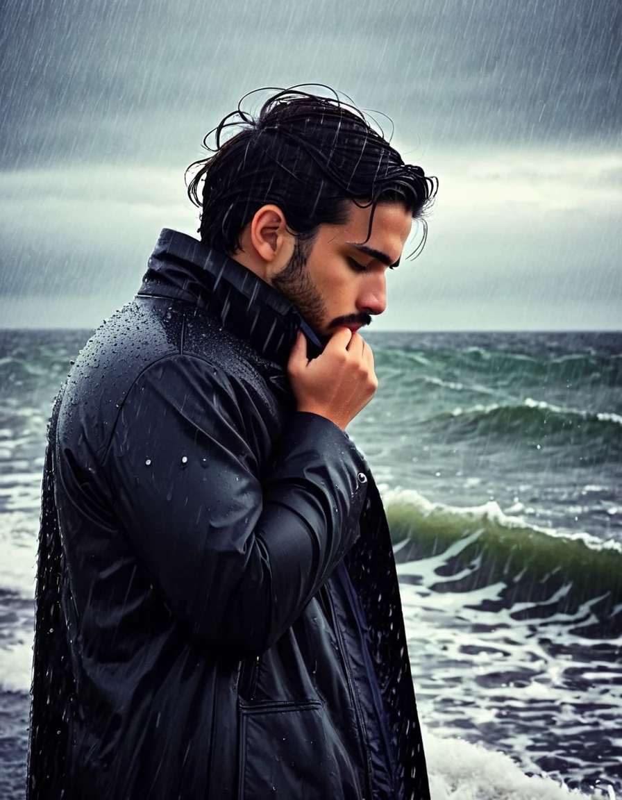 "Whenever I find myself growing grim about the mouth; whenever it is a damp, drizzly November in my soul... I account it high time to get to the sea as soon as I can."
Image Prompt: Depict a moody, introspective individual who, during a drizzly day, yearns for the vast, open sea to find solace and adventure.