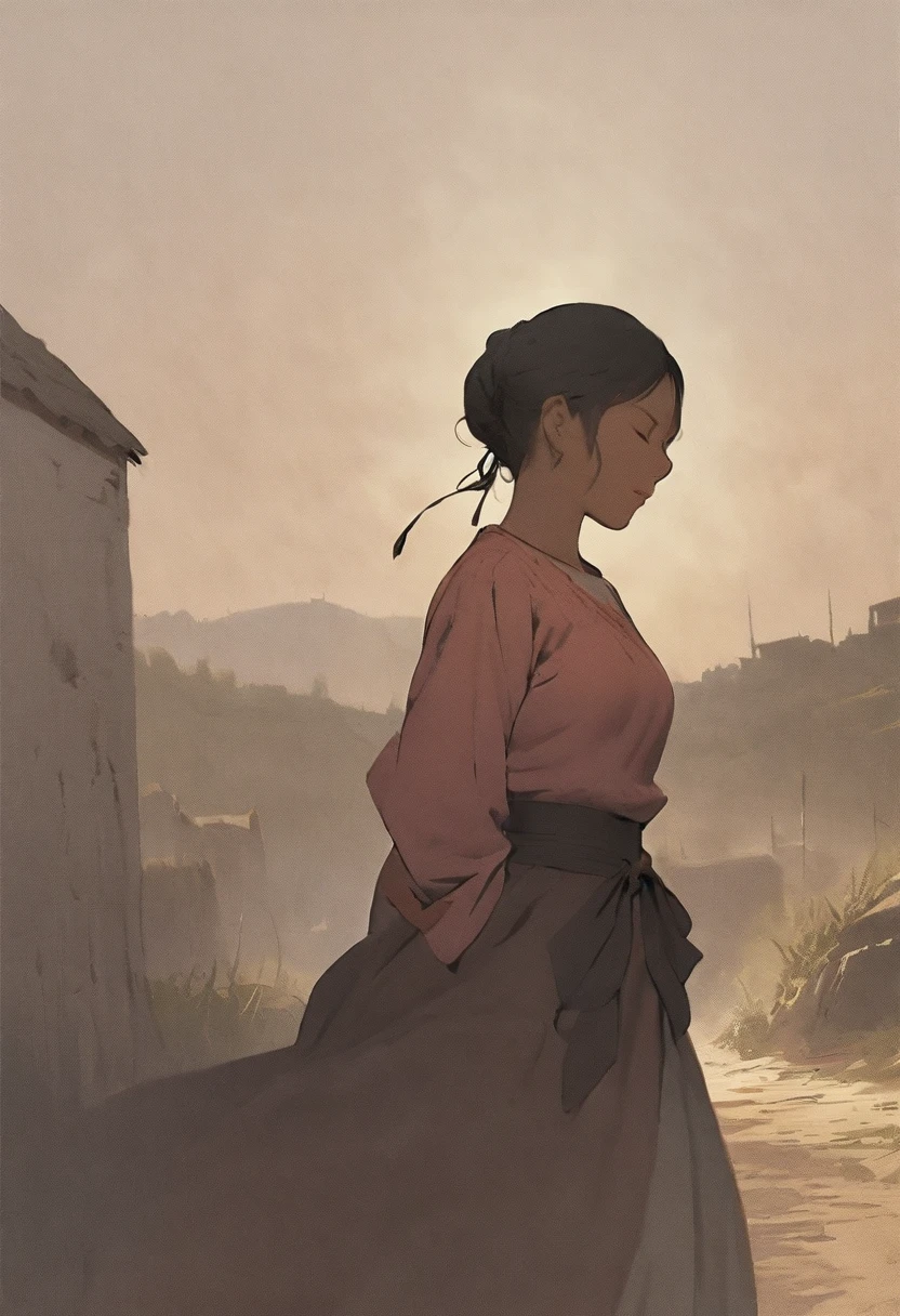 Rural areas、Edo Period、background、landscape、Dynamic Angle