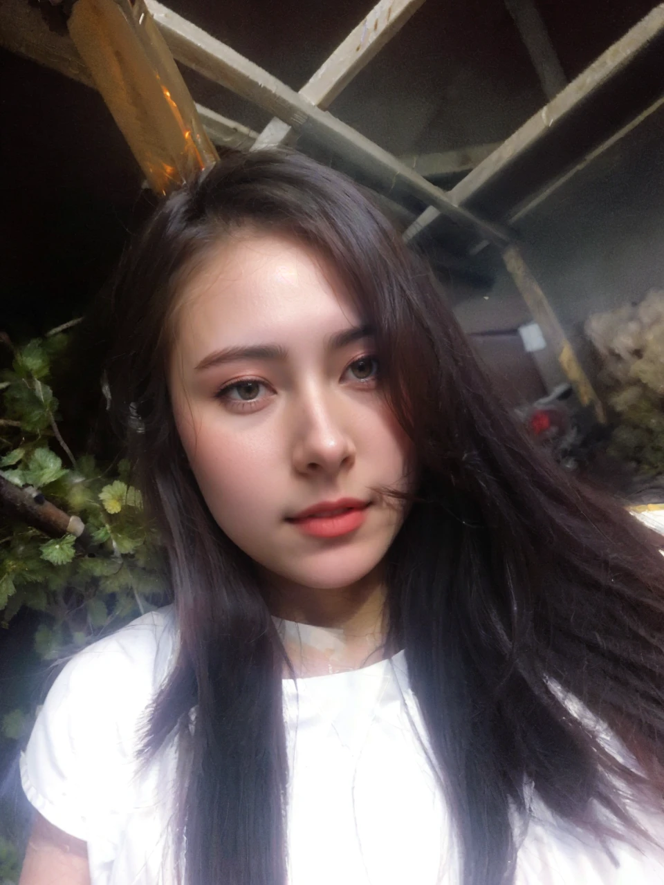 (((Realistic, masterpiece, best quality, crisp detail, high definition, high detail))), 17 years old girl wearing golden armor, japan style heavy armor, full body armor, long straight hair, sweating, bloodstained, bloodbath, carnage, holding long fire sword, in epic war, fire and smoke everywhere, death anywhere