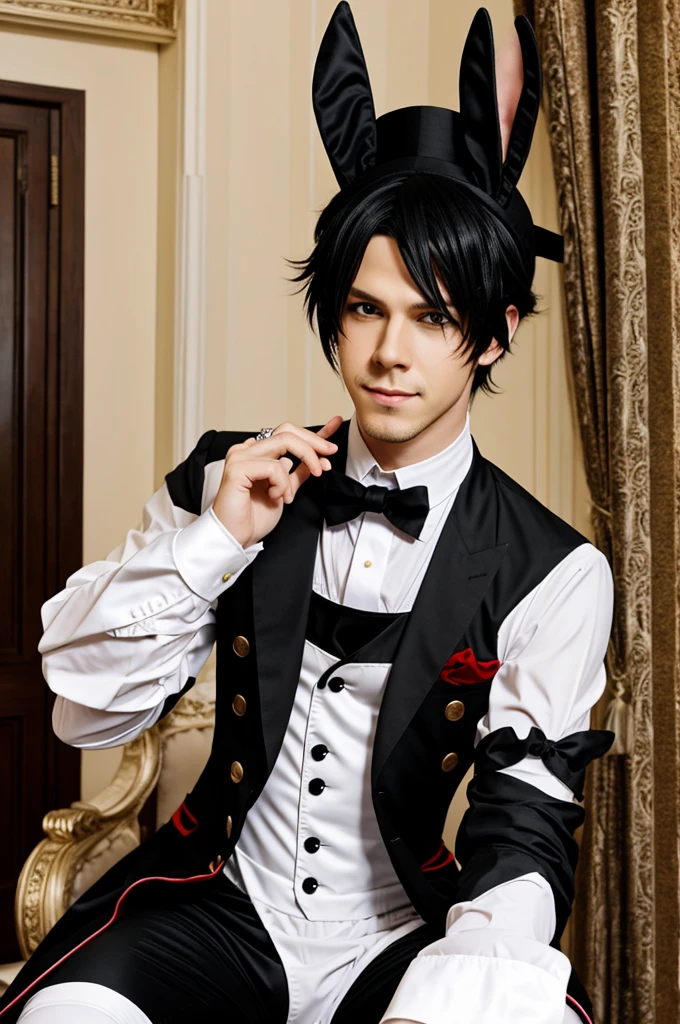  Sebastian from black Butler in a bunny outfit 