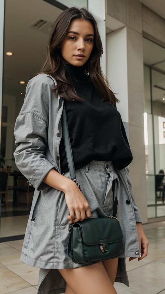 Female model with bag
