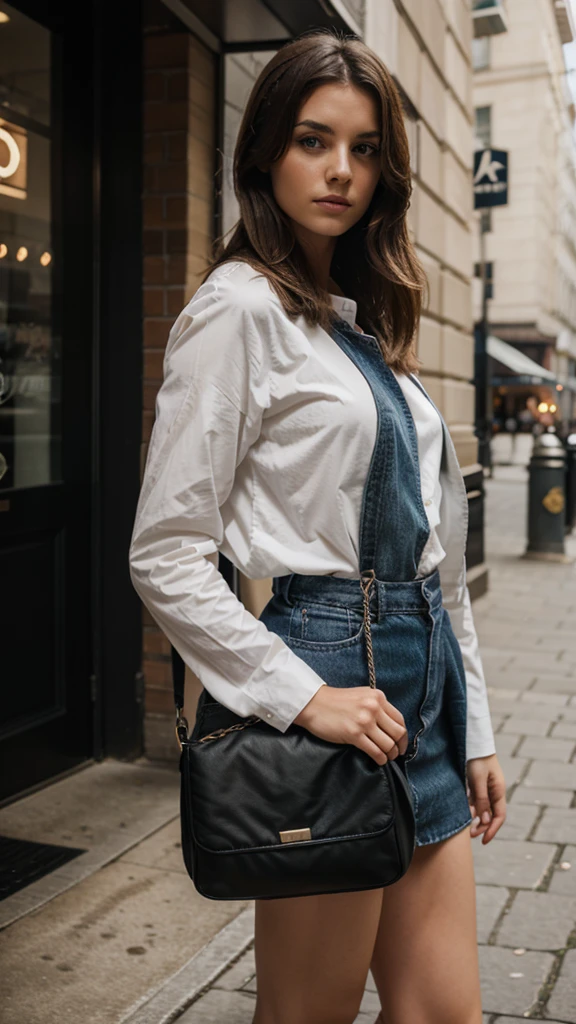 Female model with bag