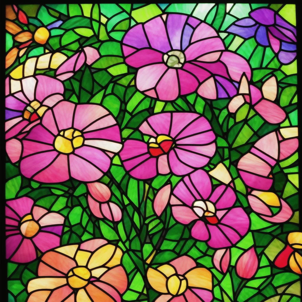a close up of a stained glass picture of flowers, stained glass art, inspired by Louis Comfort Tiffany, by Louis Comfort Tiffany, stained glass!!, maxim verehin stained glass, stain glass, backlit stained glass, stained glass style, stained glass, hydrangea, by Kathleen Walne, by Brenda Chamberlain, stained glass window!!!!!, glass flowers, beautiful glass work