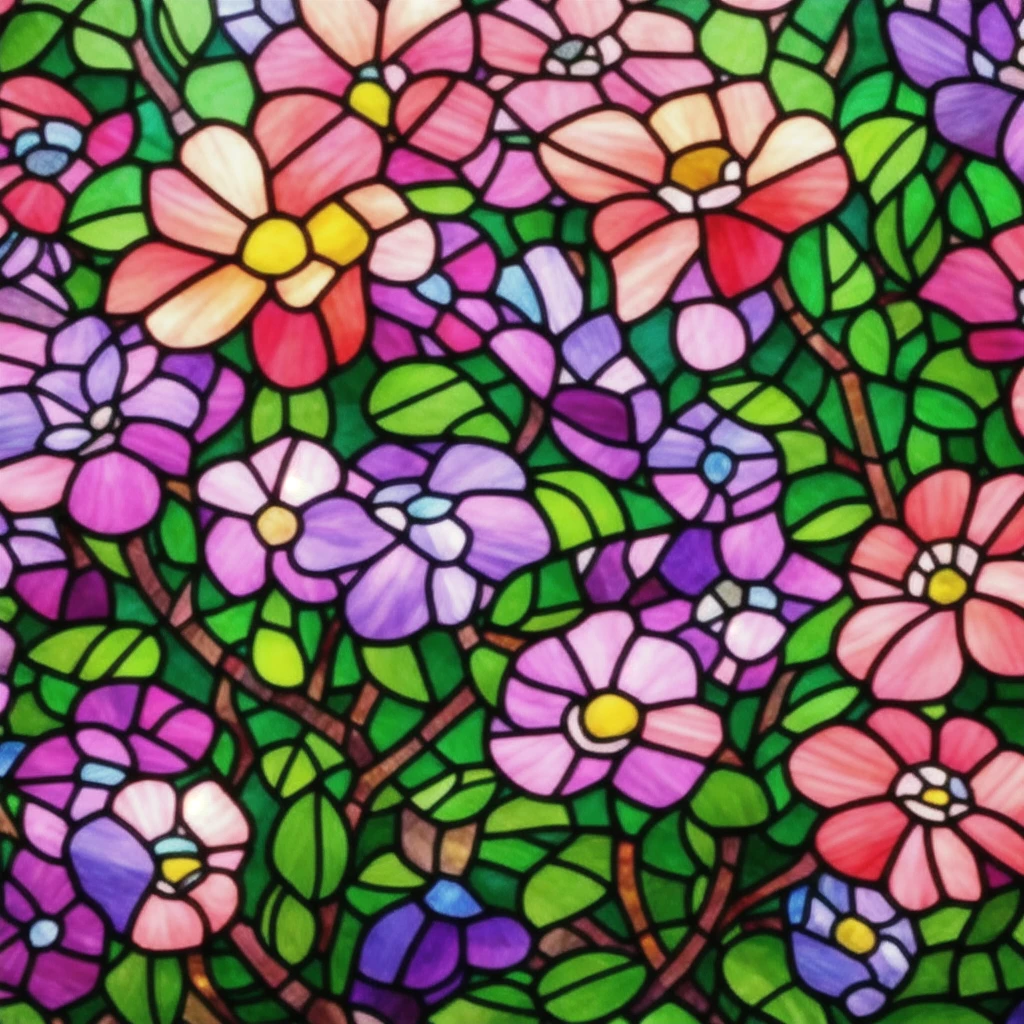 a close up of a stained glass picture of flowers, stained glass art, inspired by Louis Comfort Tiffany, by Louis Comfort Tiffany, stained glass!!, maxim verehin stained glass, stain glass, backlit stained glass, stained glass style, stained glass, hydrangea, by Kathleen Walne, by Brenda Chamberlain, stained glass window!!!!!, glass flowers, beautiful glass work