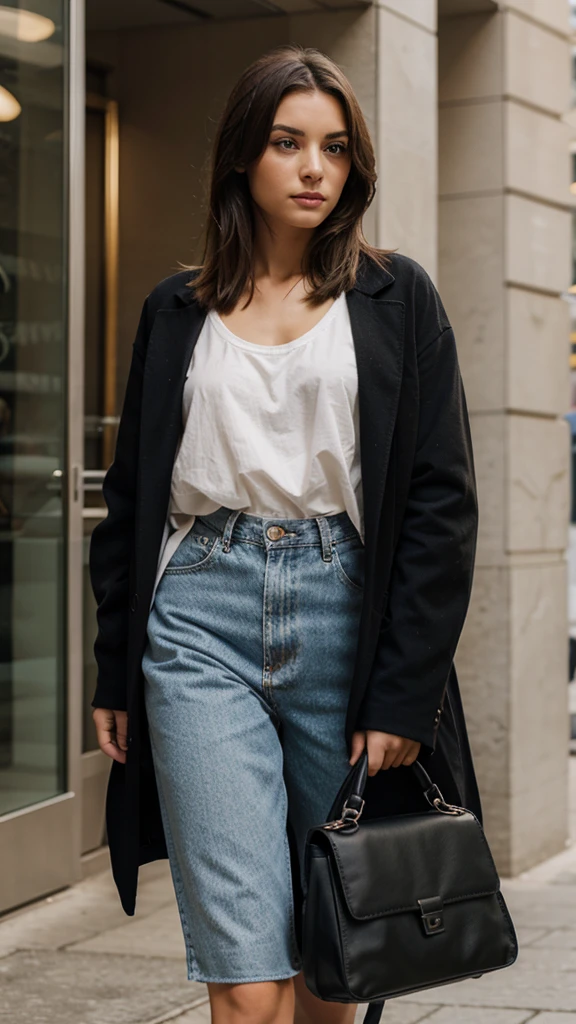 Female model with bag