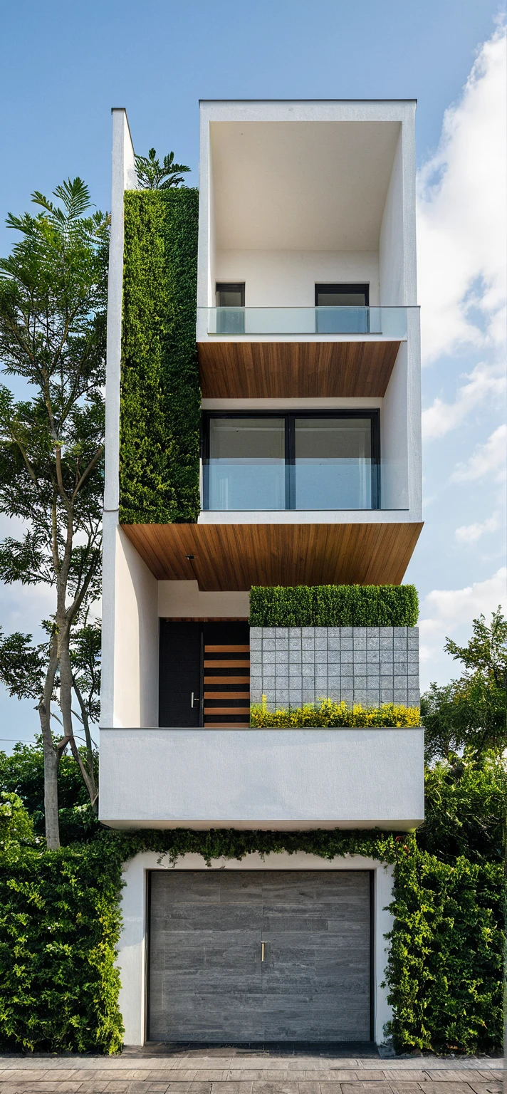 Masterpiece, high quality, best quality, authentic, super detail, outdoors, onestoreyvillaXL, aiaigroup, house style modern on the street ,stairs, white wall ,road,pavement, grass, trees, sky, cloud, (daylight:1.1)
