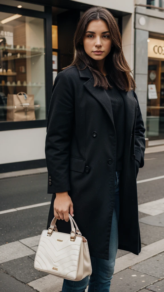 Female model with bag