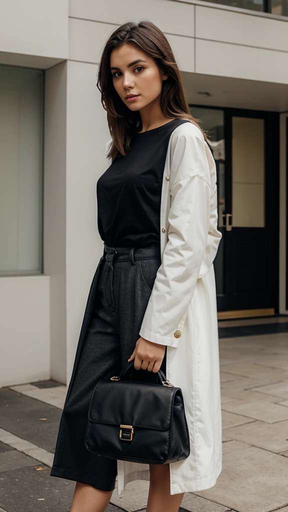 Female model with bag