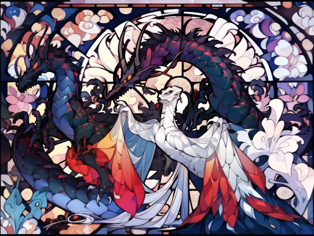 white oriental dragon,\(boli\),full body,
