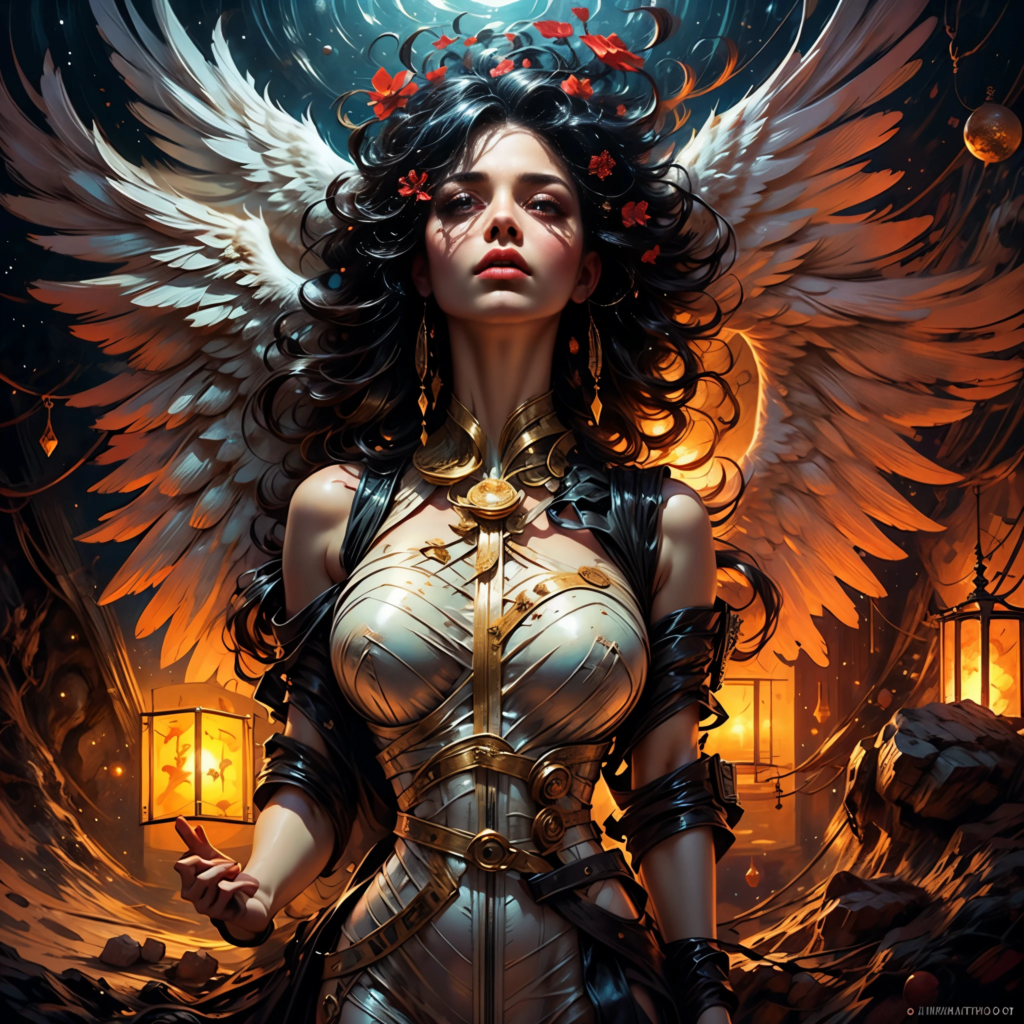 Flowers made of clouds and stardust: James Jean: necromunda: Oil painting: High contrast: Kizi: Ultra-fine details: Dramatic lighting: Fantastical: Sharp focus: Splash Art: Professional photography: zbrushcentral: finalrender: Unreal Engine 5: Deep colors: Depth of field: trending on artstationh