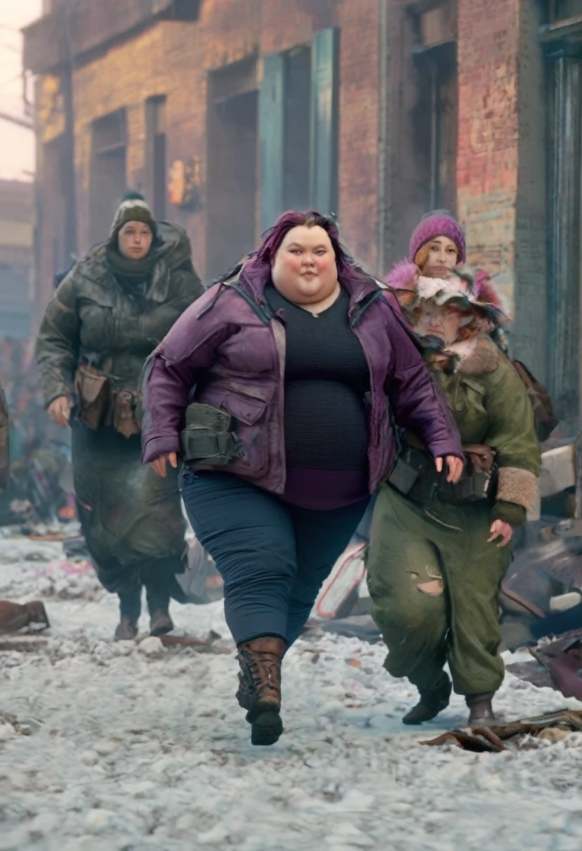 a high quality professional photo of "fat people", super detailed, Post-apocalypse, Process art, mesmer, 8k, cinematic, high detail, octane render