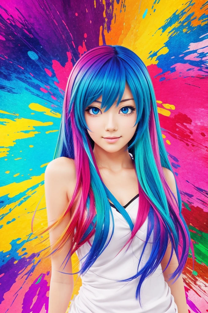 Generate me an anime picture with vibrant colours