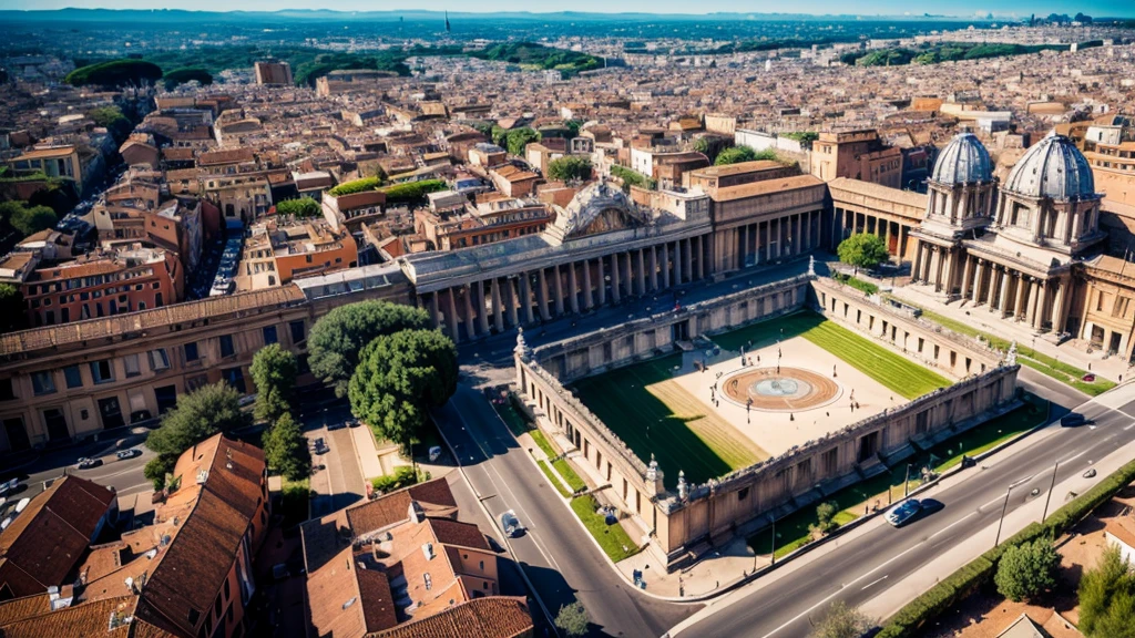 Masterpiece, Aerial shot, Antice Roma Platine hill 38bc, uhd, 16k, cinematic, uhd, photorealism