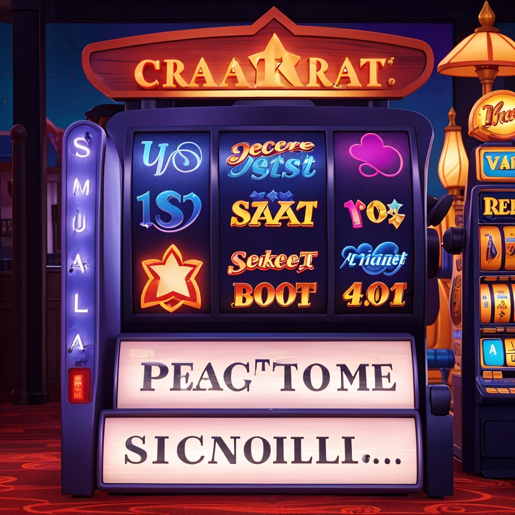 Create a logo on a slot machine with the name stakegoat written on it