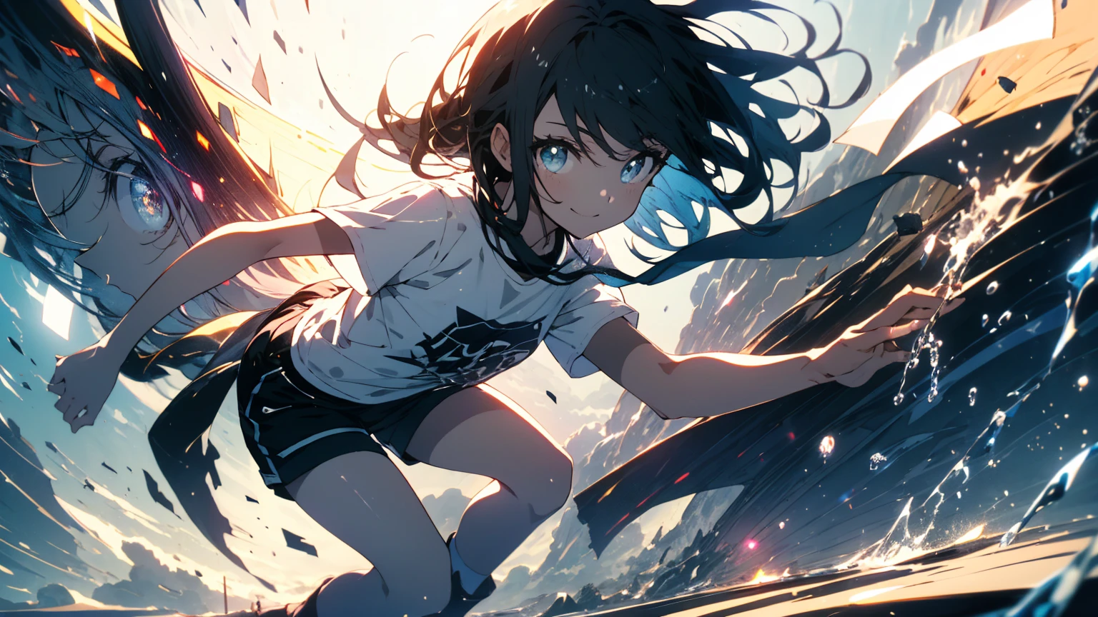 anime girl running 
