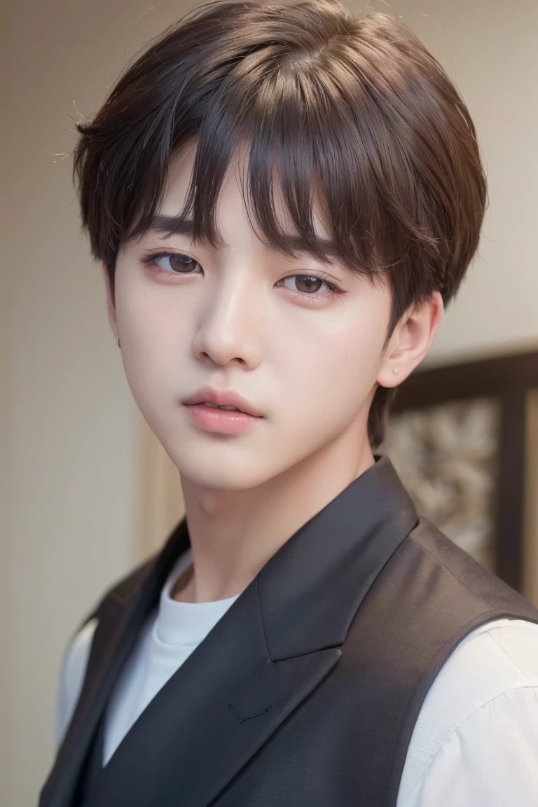((High quality, masterpiece, very high resolution, skin with fine details, eyes with fine details),
realistic pictures, 4K image quality, 
1boy, male focus, a handsome guy, Jeon Jung-Kook(BTS)
