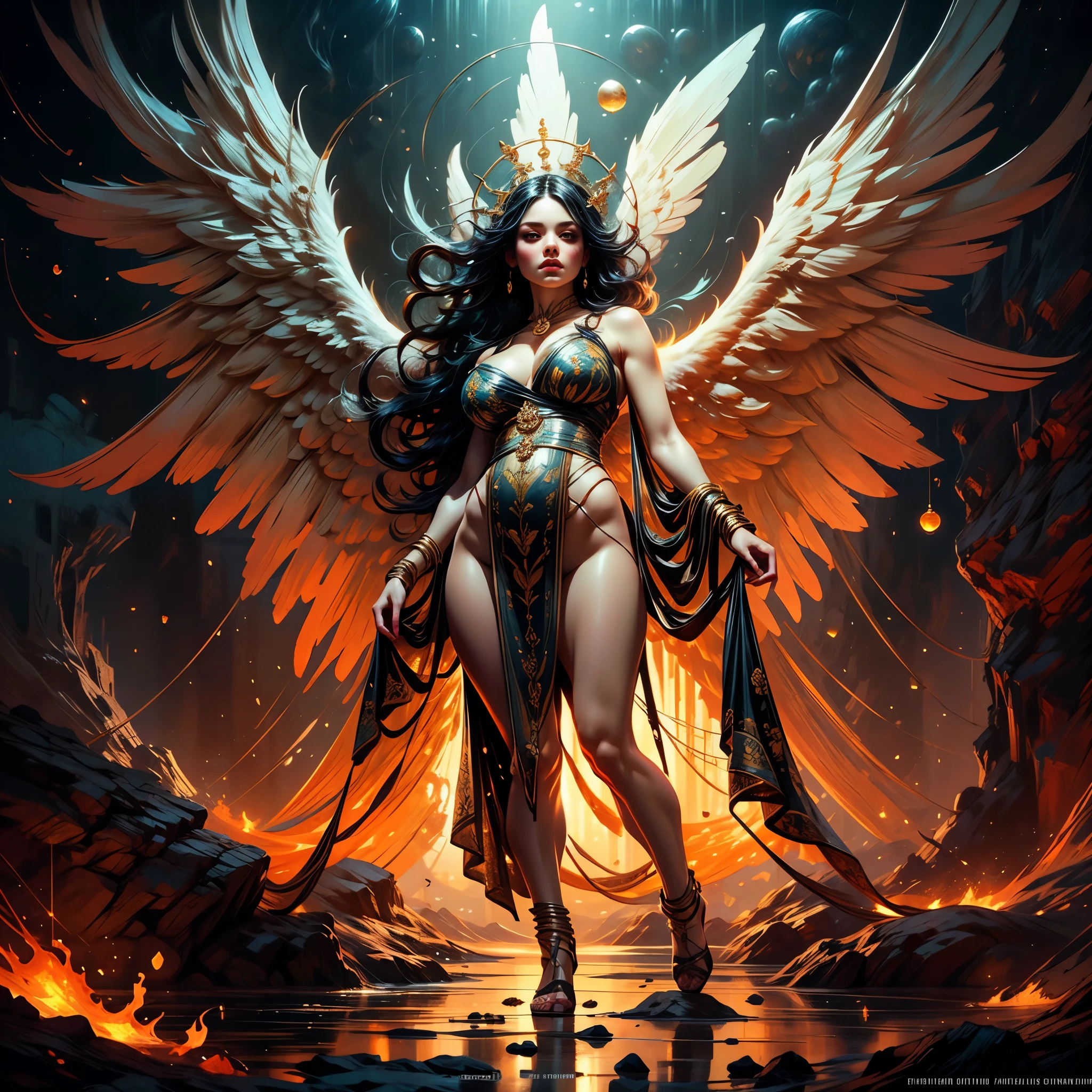 (Full body image: 1.9)、Very beautiful young angel、With very large white angel wings:1.5、Wearing white clothes、Breathtakingly beautiful朝の空に浮かんでいます:1.5、詳細なCinematic lighting、Intricately detailed angel features、光りShineEther-like肌、FunctionalでCharmな流れるような銀髪、long flowing hair、Perfect proportions、Translucent skin、Detailed face、Detailed eyes、Detailed lips、Delicate facial features、Ether-like、Shine、Calm expression、Dynamic angel pose、Ancient Mystical Beingysteries of the Universe、Surreal、Fantasy、Charmなポーズ、erotic、Functional、erotic、Provocative、Provocative、close、Charm、Functional、Shiny skin、Perfect Skin、Perfect body、elegant、elegant、Female、Charm、Enchanting、Charm、Impression、wonderful、Breathtakingly beautiful、Cinematic lighting、Dramatic lighting、Chiaroscuro Lighting、High-end digital art、masterpiece、Concept Art、Very detailed、Very detailed、 8K、Highest quality、Surreal、Real、EdobHorrorLandscape