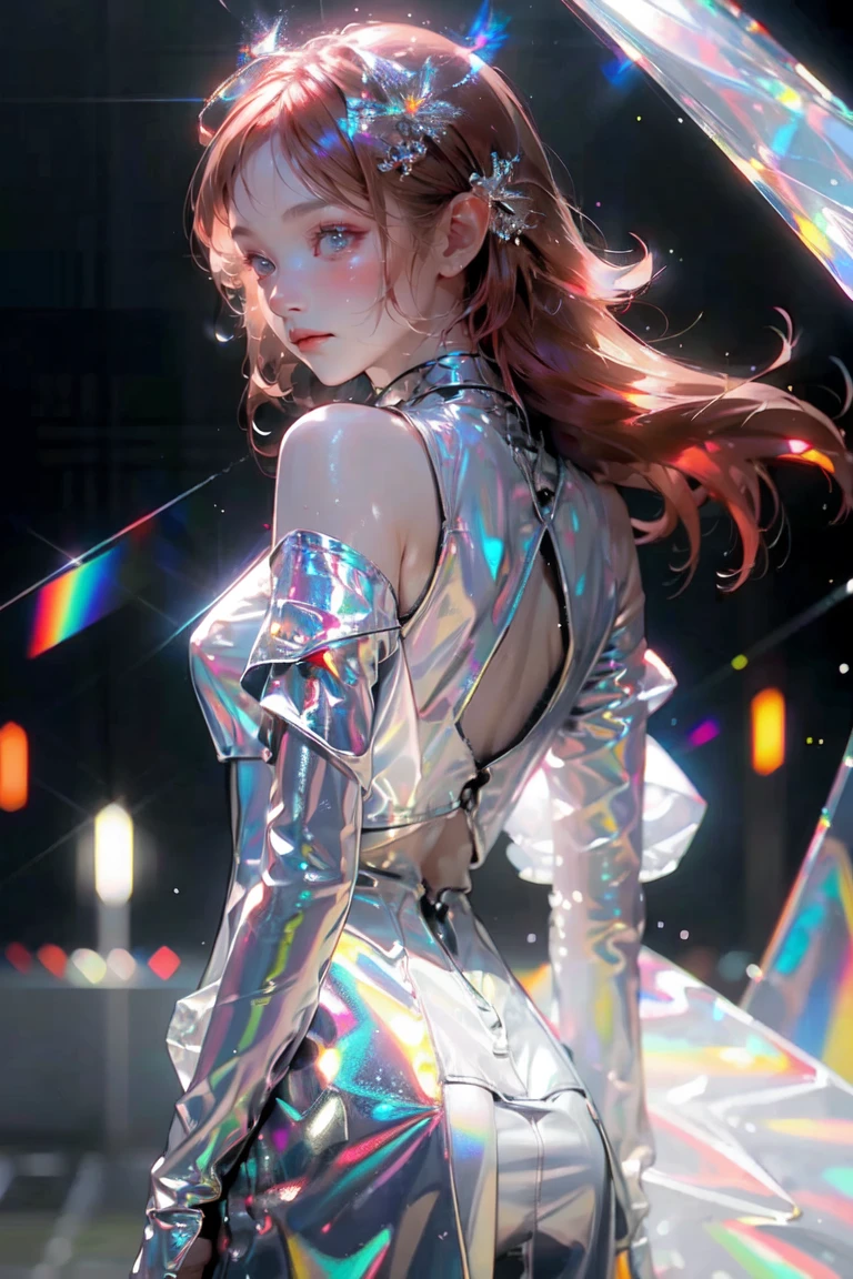 fluorescent color, 1 girl, look at side, beautiful face, Beautiful eyes, (Off The Shoulder: 1.2), upperbody, shinny hair, shining skin, Reduction of glare emissions, The proportions of the fingers are coordinated, tenebrosa, ass pov, Dynamic angle, (((master part))), (((best qualityer))), ((ultra detali)), (illustration), (detailed light), ((an extremely delicate and beautiful)), Dramatic_ombre, lightning strike_tracing, reflection, super high resolution, laser, chibi, Extremo detalhe CG Unity 8K Wallpapers,tmasterpiece,The highest image quality),(Delicate light and shadow,The picture is highly dramatic,cinematic lens effect),full bodyesbian,One in a sparkling white dress,Red hair co give magical universe/elvish,Wenger,wonder wonder wonder wonder wonder wonder wonder wonder wonder wonder wonder wonder wonder wonder wonder wonder wonder wonder wonder wonder wonder wonder wonder wonder wonder wonder wonder wonder wonder wonder wonder wonder,butterflys,dark place,Poseceptional dynamic detail,The lighting effect is outstanding,Vista wide angle),(excellent rendering,Enough to stand out from the crowd),The focus is on the girl in the sparkling dress,Complex spider textures,, devil wings, rain particle splash, uma mulher andando um dark place em volta de flocos de Neve cintilantes e pequenas pontos de luz arrodeando, your red hair is flying in the wind, bright green eyes, she is looking at red tulips with sparkling butterflies around them, red hair woman, mulher em um dark place cheia de pontinhos de luz e flocos de Neve cintilantes, butterflys cintilantes, woman in model pose woman with black hair, dots of light around the woman, magical aura, greeneyes, Supernatural aura, super magical aura red hair woman, she is doing a model pose