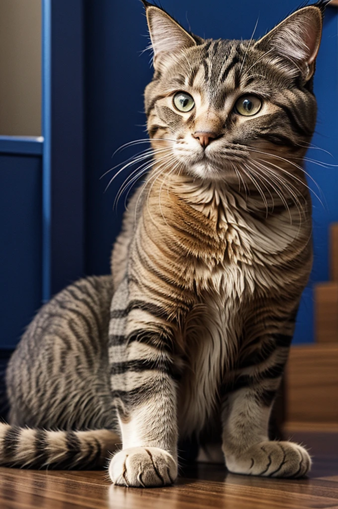 The cat transformed