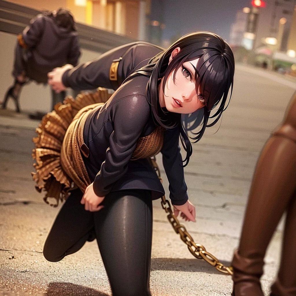 (masterpiece, high resolution, photorealistic:1.3), large group of 100 black gangsters, all looking at the audience, (confused expressions:1.2), urban setting, (detailed street background:1.1), diverse fashion styles, leather jackets, gold chains, bandanas, graffiti-covered walls, nighttime, dim streetlights, subtle shadows, dynamic composition, vibrant details, intense atmosphere.