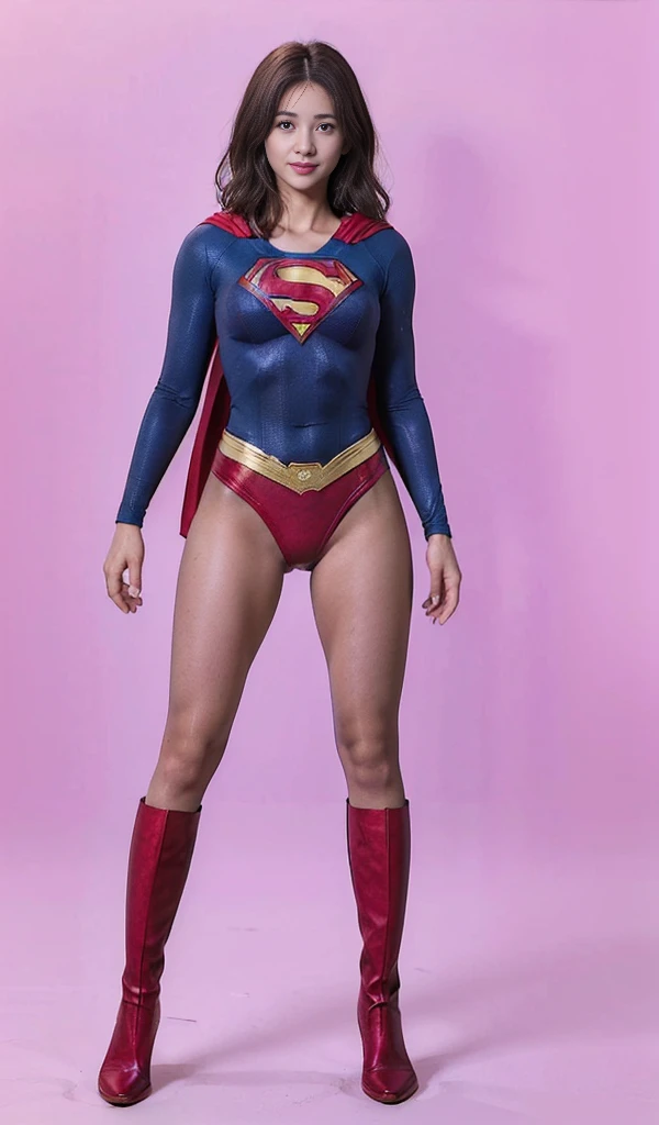 No background、(((Sweating profusely))).(((Beautiful legs in black tights.)))、(((Legally express the beauty of your smile)))、((((Make the most of your original images)))、(((体にぴったりフィットするSupergirl Costume)))、(((Supergirl Costume)))、(((short and beautiful hair)))、(((suffering)))、(((Please wear black tights....、Wear red boots)))、((Best image quality、8K))、((Highest quality、8K、masterpiece:1.3))、(((Preserve background )))、Sharp focus:1.2、Beautiful woman with perfect figure:1.4、Slim Abs:1.2、Wet body:1.5、Highly detailed face and skin texture、8K