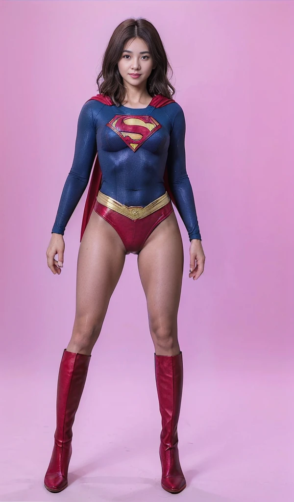 No background、(((Sweating profusely))).(((Beautiful legs in black tights.)))、(((Legally express the beauty of your smile)))、((((Make the most of your original images)))、(((体にぴったりフィットするSupergirl Costume)))、(((Supergirl Costume)))、(((short and beautiful hair)))、(((suffering)))、(((Please wear black tights....、Wear red boots)))、((Best image quality、8K))、((Highest quality、8K、masterpiece:1.3))、(((Preserve background )))、Sharp focus:1.2、Beautiful woman with perfect figure:1.4、Slim Abs:1.2、Wet body:1.5、Highly detailed face and skin texture、8K