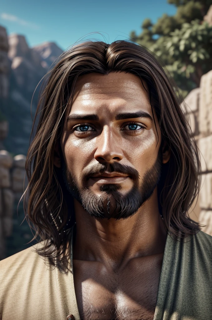 generate a similar image of Jesus, realistic, very realistic, realistic
