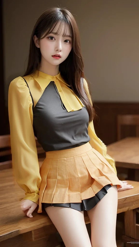 Yellow blouse,skirt