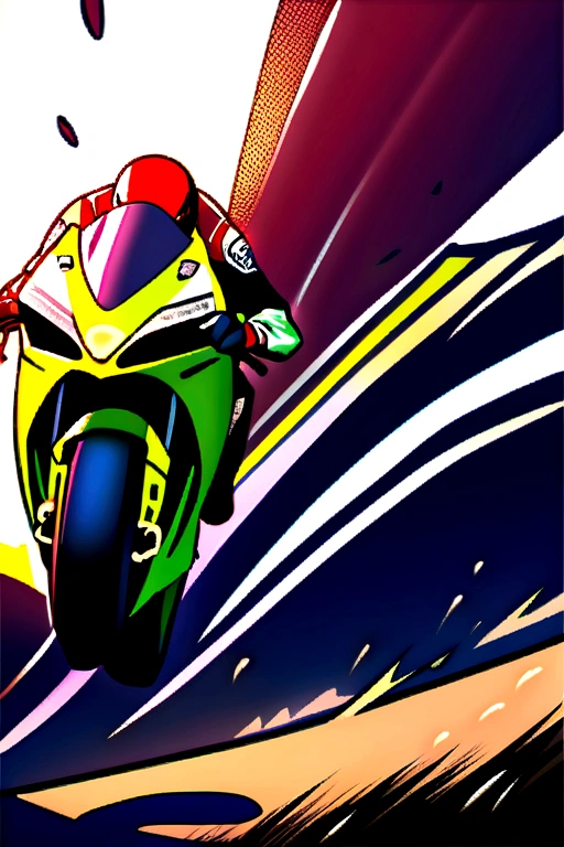 A girl with superbike, sport bike