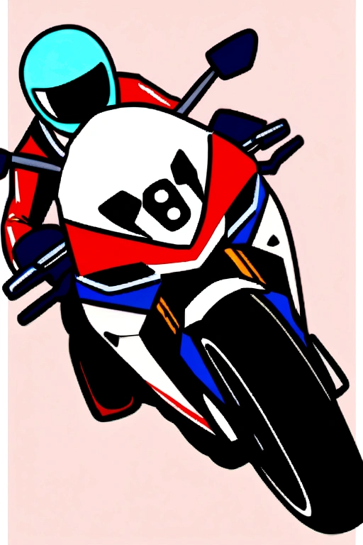 A girl with superbike, sport bike