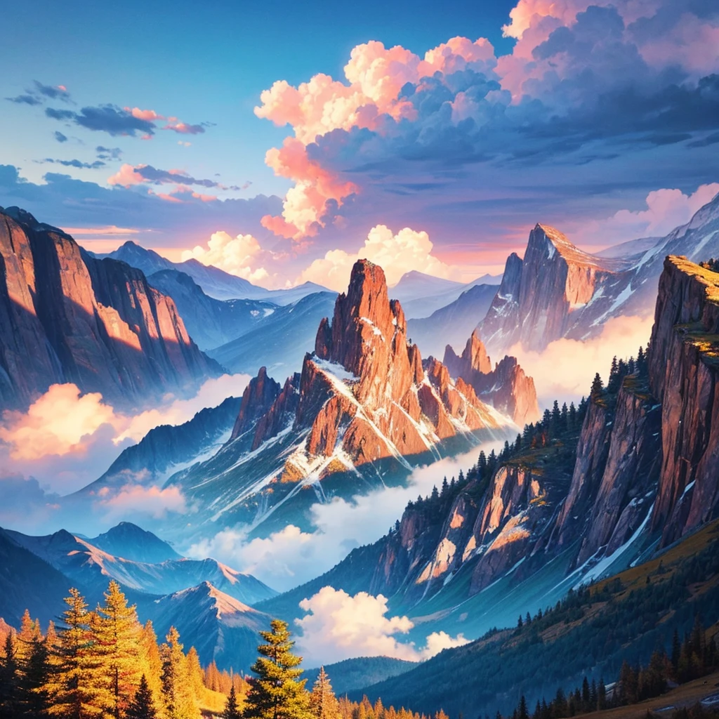 Generate an image of the most beautiful landscape that you can, make it look very beautiful