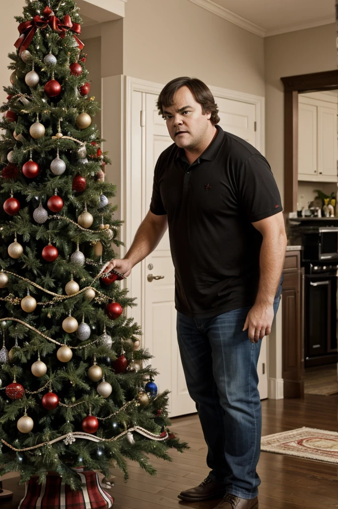 PG-13, Jack Black pees on the tree in the house.