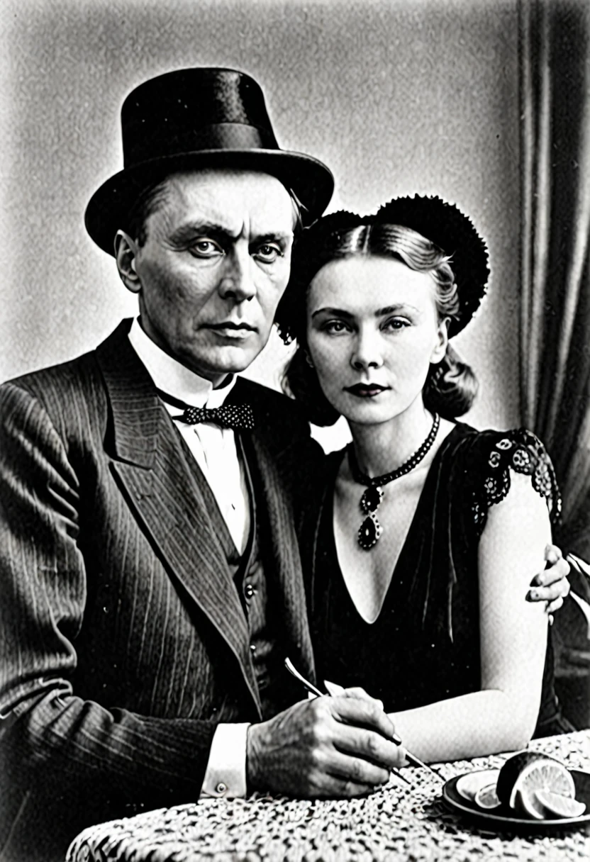 The Master and Margarita BULGAKOVA. A couple in love from the novel by Mikhail Bulgakov