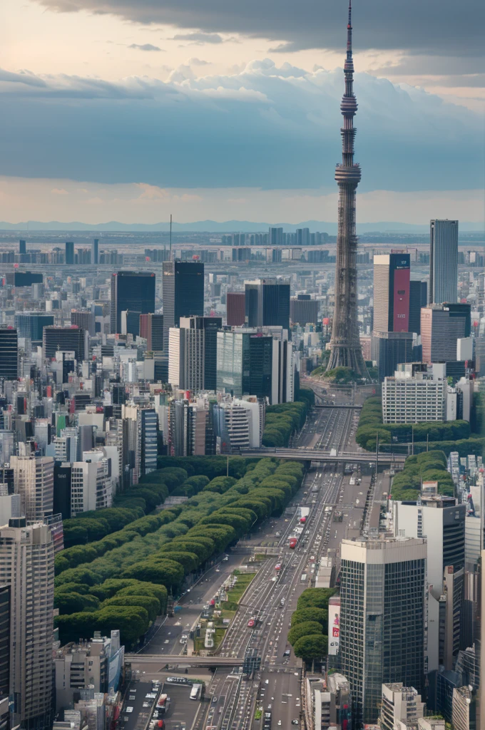 8K,high quality,high resolution,(tall),Plump,(Tokyo cityscape),(Dress),(Daytime),(),(),(),(),(),