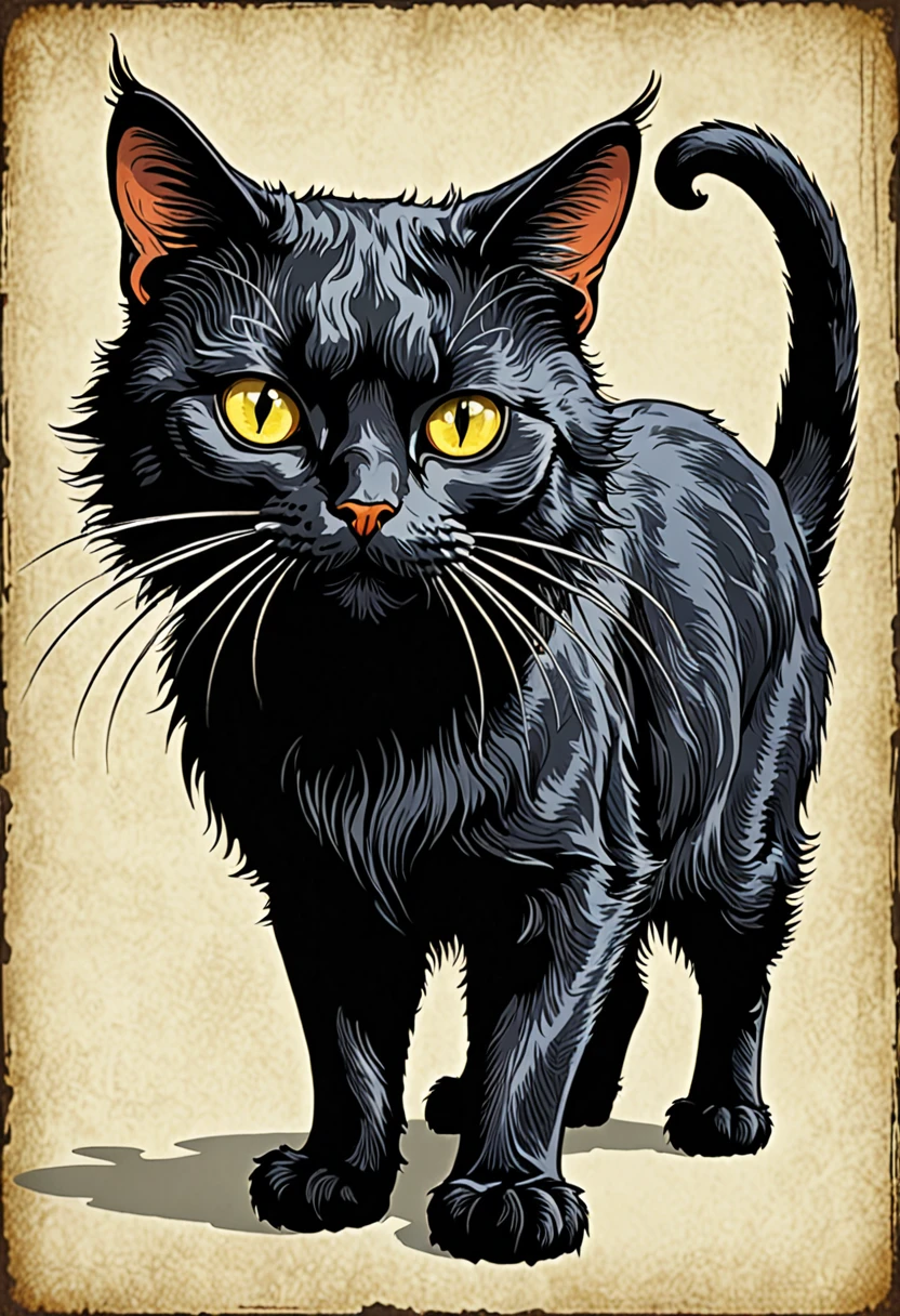 Mystical cat Behemoth from Mikhail Bulgakov's novel Master and Margarita