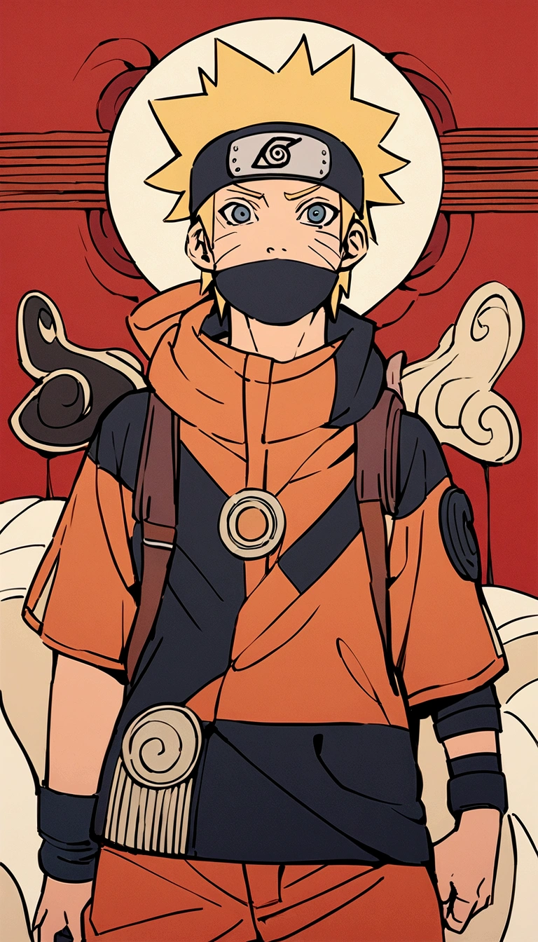 "Create a breathtaking movie poster inspired by Masashi Kishimoto's Naruto, showcasing the legendary Naruto Uzumaki in all his glory."