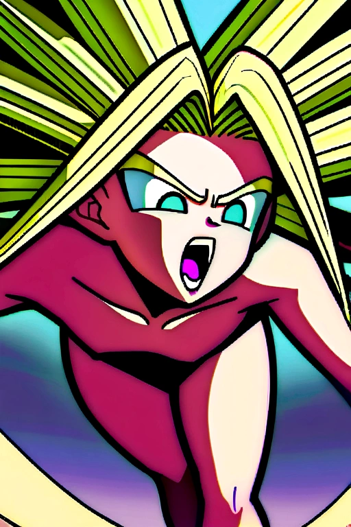 Kefla from dragon ball with great attributes, naked and being fucked