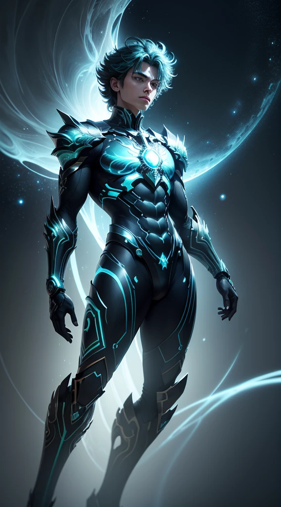 Masterpiece, Highest Quality, Ultra-Detailed, Hyper-Real, (seiya), a Man,Perfect Face, cinematic lighthing, full body, (Realistic),
Prompt:  Celestial humanoid male with a glowing blue aura and glowing green eyes, standing against a black background with blue and green light shining from both hands in a full body shot. Created using Unreal Engine 4 with cinematic lighting.  
[1] 

, a stunning celestial humanoid male emits a radiant blue aura complemented by glowing green eyes, surrounded by ethereal blue and green light emanating from both hands in a captivating full body shot. The intricate details evoke a sense of divine energy, resonating with the Unreal Engine 4 and cinematic lighting.

,
An otherworldly environment envelops the celestial humanoid male, blending hues of blue and green with cosmic surroundings that enhance the mystical essence permeating from his form.
,
The scene exudes a tranquil yet awe-inspiring atmosphere, capturing the essence of a celestial being imbued with a sense of divine power and grace.
,
A breathtaking and luminous style reminiscent of a digital illustration, highlighting the celestial humanoid male’s intricate features with a celestial glow and vibrant colors.
,
Executed with impeccable attention to detail using advanced rendering techniques and lighting effects to showcase the celestial humanoid male's divine essence in an otherworldly setting.

Negative prompt: washed out colors, mundane appearance, ordinary human, lacking intricate details, uninspired lighting, generic composition, unimpressive background, simplistic design, standard character model, lackluster execution, unoriginal concept, flat perspective, dull features, ordinary atmosphere, plain style, predictable artwork, underwhelming visuals, lack of artistic flair, common imagery, unremarkable portrayal, basic rendering, lack of creativity, generic lighting, dull texture, unimaginative scene, average artistic interpretation, uninspiring depictio
