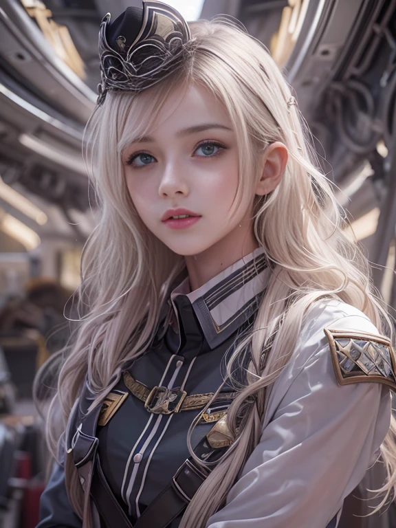 masterpiece, Highest quality, Highly detailed CG Unity 8k wallpaper,((so beautiful８Year old Swiss girl, whole body)), ((Bedroom inside the spaceship)), Elegant long wavy blonde hair, ((Small breasts, Pink nipples, Self-illuminating skin)), ((A revealing black-on-white military uniform, Geometric Circlet)), ((Long pointed ears)), ((Lie on your back, With legs apart, Genitals are visible)), (Sweaty and wet white skin), (blush), , (Captivating smile), (Perfectly symmetrical and cute face), Detailed eyes, Key Art, intricate detail realism hdr, Photorealism, Hyperrealism, Ultra-realistic, Dramatic Light, Strong Shadows, Nice views, Depth of written boundary