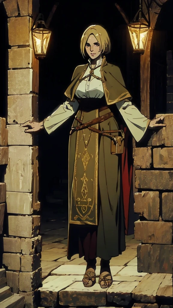 Mature female, medieval, knight costume, full body image