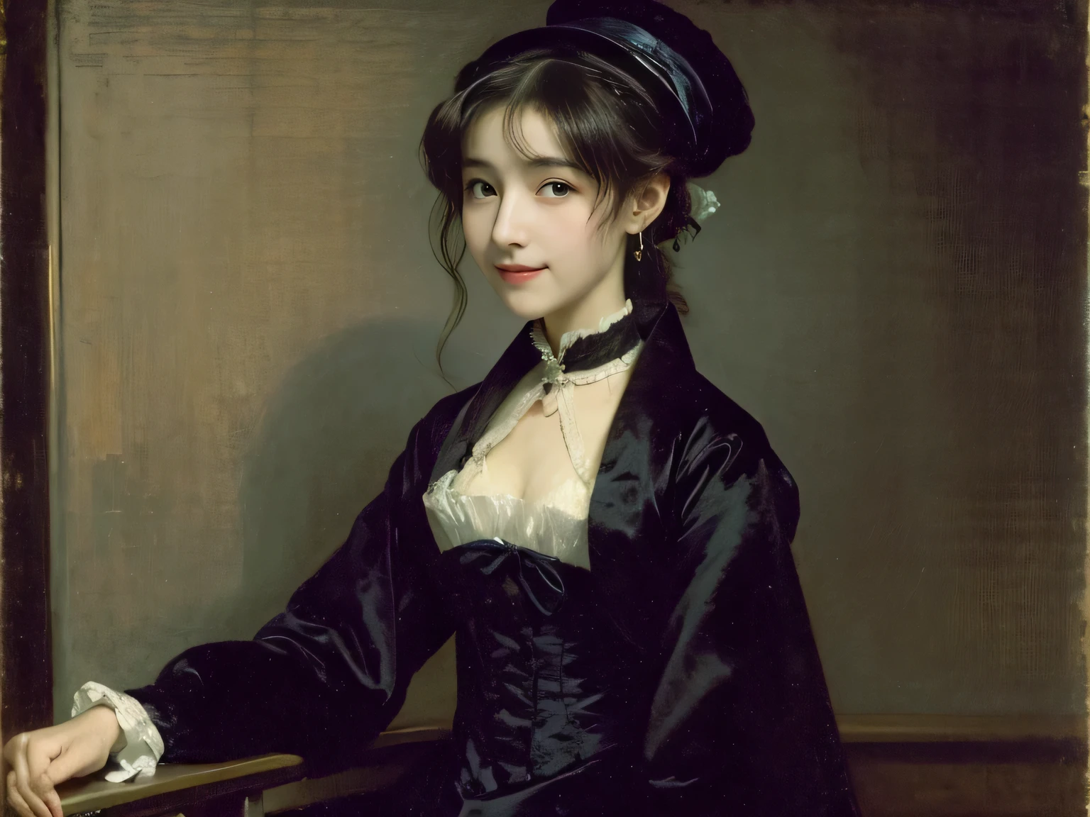 James Whistler's Nocturne., cute smile woman