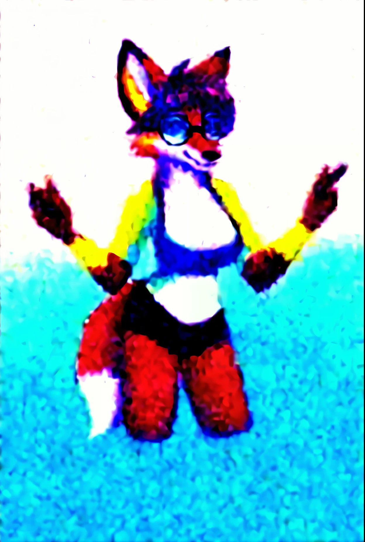 a cartoon picture of a furry animal with a pair of glasses on, fursona furry art commission, fursona commission, furry character, generic furry style, furry fursona, furry art!!!, an anthro fox, fursona!!!!, female fursona, fursona art, professional furry drawing, furry character portrait, anthropomorphic fox, side angle, side profile, facing left
