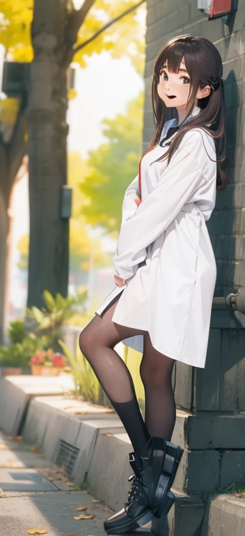 girl, Sweat, vapor, Center of chest, shy, Great hands, Looking at the audience, Cute Smile