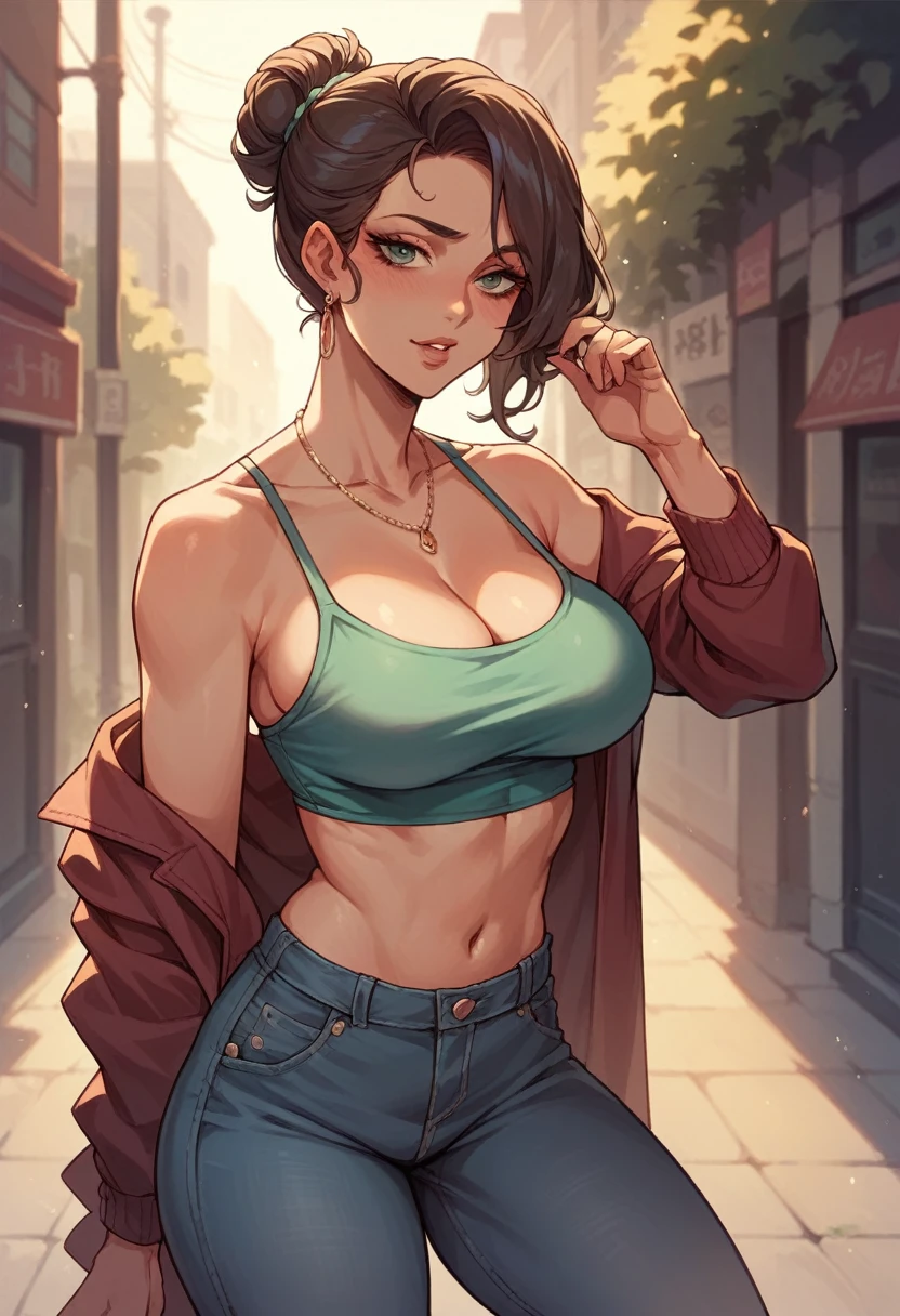 Beautiful indian half naked seduced Girl in street of indian