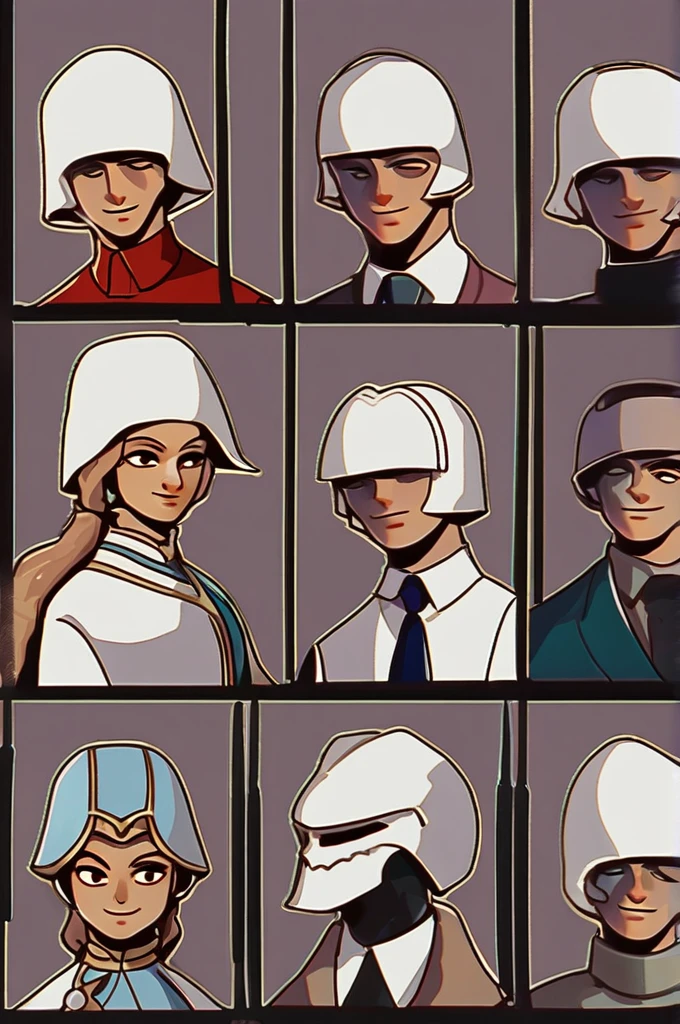 ((Лучшее качество)), ((шедевр)), (подробный), hellsing artstyle tanned futanari girl warrior wearing nothing but helmet flexes smiling